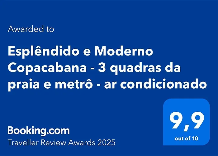 Esplendido E Moderno Copacabana - 3 Quadras Da Praia E Metro - Ar Condicionado